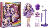 Rainbow High popmodel met slijm en huisdier - paars (paars) - glitterpop 28 cm met sprankelend slijm, magisch huisdier en accessoires - 4-12 jaar