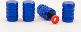 Schrader (auto) ventiel - Blauw aluminium grip met afdichting