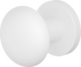 Deurknop - Wit - RVS - GPF bouwbeslag - GPF9959.62-00 Wit paddenstoel knop S1 52mm draaibaar met rond