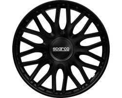 Sparco Wieldoppen Roma - 14-inch - Zwart - Set van 4 stuks