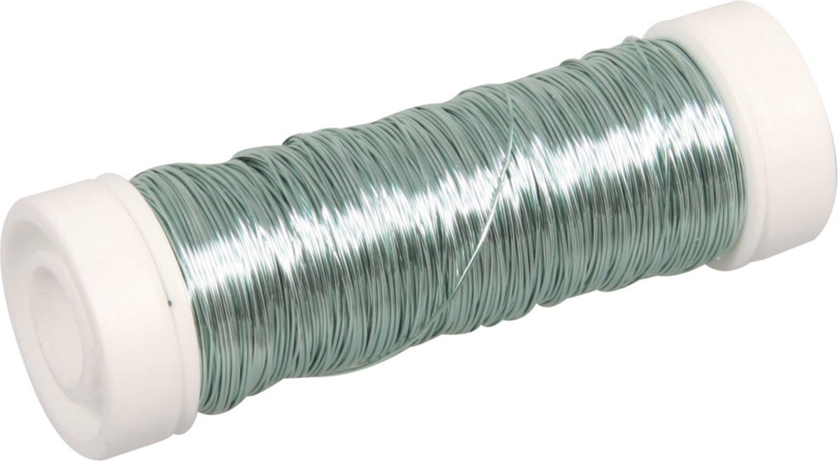 Rayher Sieraden maken draad - lichtblauw - 0.3 mm dik - 50 meter snoer - haakdraad - bindmaterialen - rijgkoord