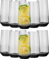 Verres "long drinks" Glasmark - 12x - Collection Midnight - 430 ml - verre - verres à eau