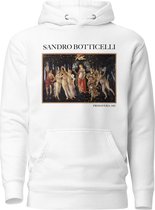 Sandro Botticelli 'Primavera' ("Primavera") Beroemd Schilderij Hoodie | Unisex Premium Kunst Hoodie | Wit | M