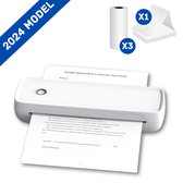 Yelie's A80 Draadloze Printer - Mini Printer - Thermal Printer - Draagbare Printer - Thermische Printer - Tattoo Printer - Incl. 3 Rollen Wit Papier + 1 Stapel A4 Papier + NL Handleiding - Bluetooth - Wit