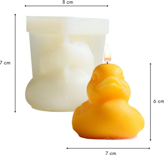 ZoeZo - Kaarsmal Eend - Kaars mallen - Siliconen mal - Water - Duck - Zelf kaarsen maken - Gips & epoxy gieten - Zeep maken