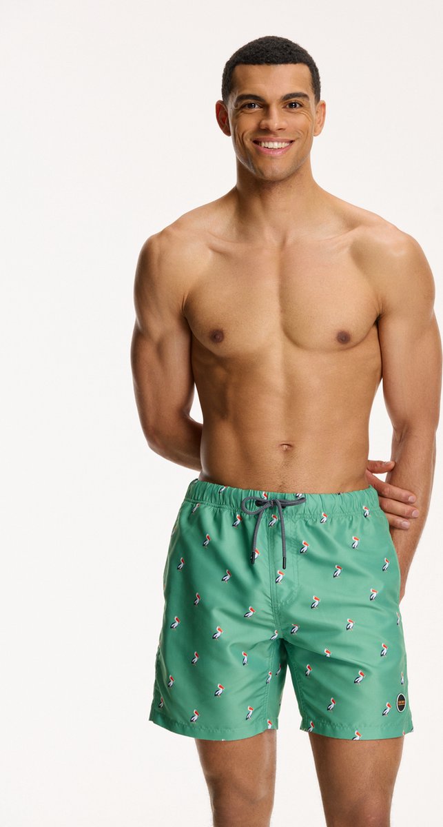 Shiwi SWIMSHORTS Regular fit pelican - sage green - XXXL
