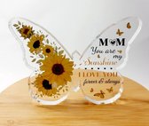 Cadeau Vlinder Zonnebloemen Moeder MamaKado Verjaardag Moederdag Liefde Love Speciaal Tekst Geschenk