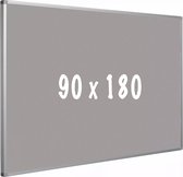 Prikbord kurk PRO Reid - Aluminium frame - Eenvoudige montage - Punaises - Grijs - Prikborden - 90x180cm