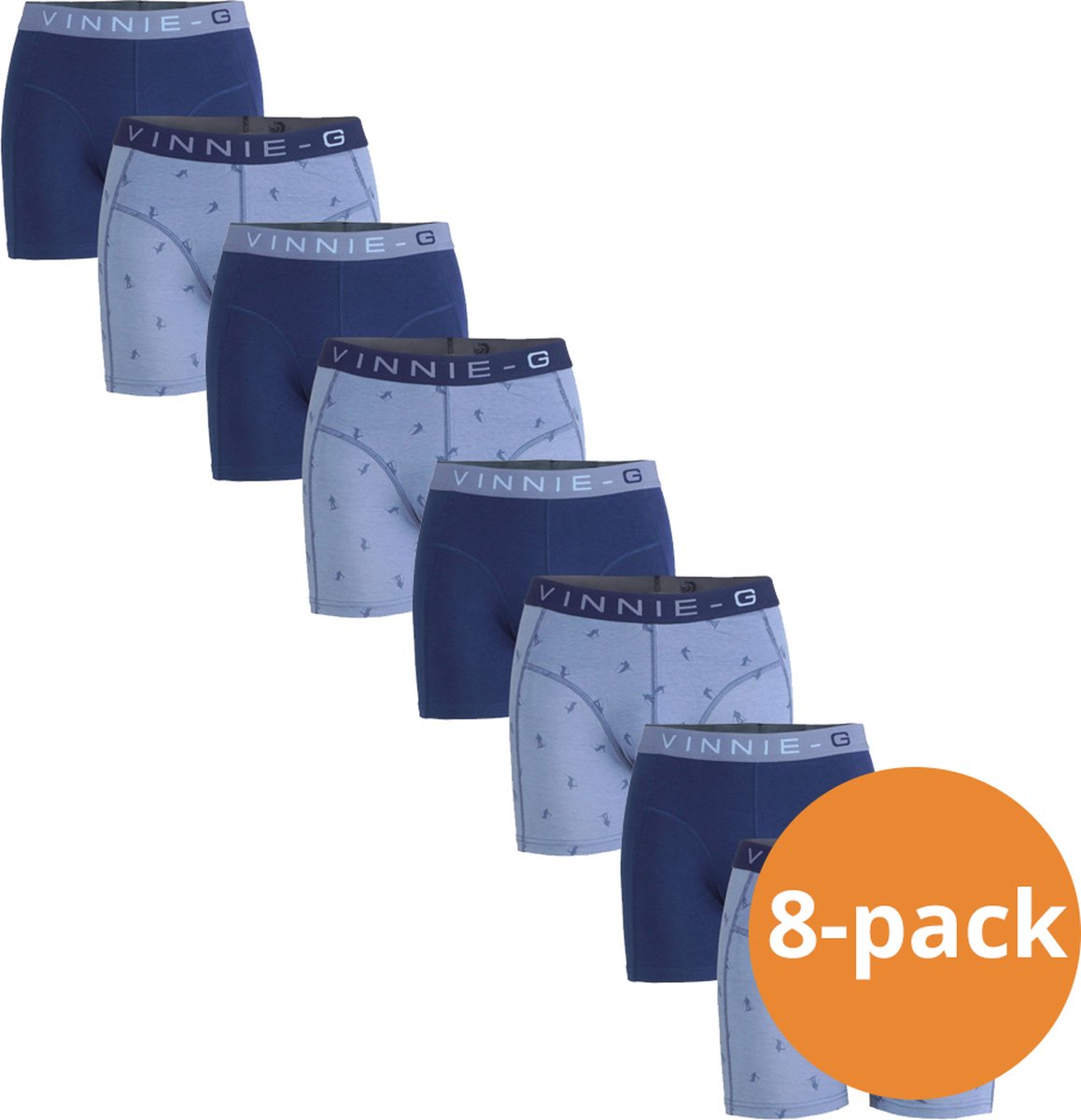 Vinnie G Boys Kinder boxershorts Ski Dark Print 8 pack bol