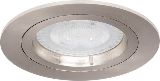 Ledmatters - Inbouwspot Nikkel - Dimbaar - 4 watt - 350 Lumen - 4000 Kelvin - Koel wit licht - IP21 Stofdicht