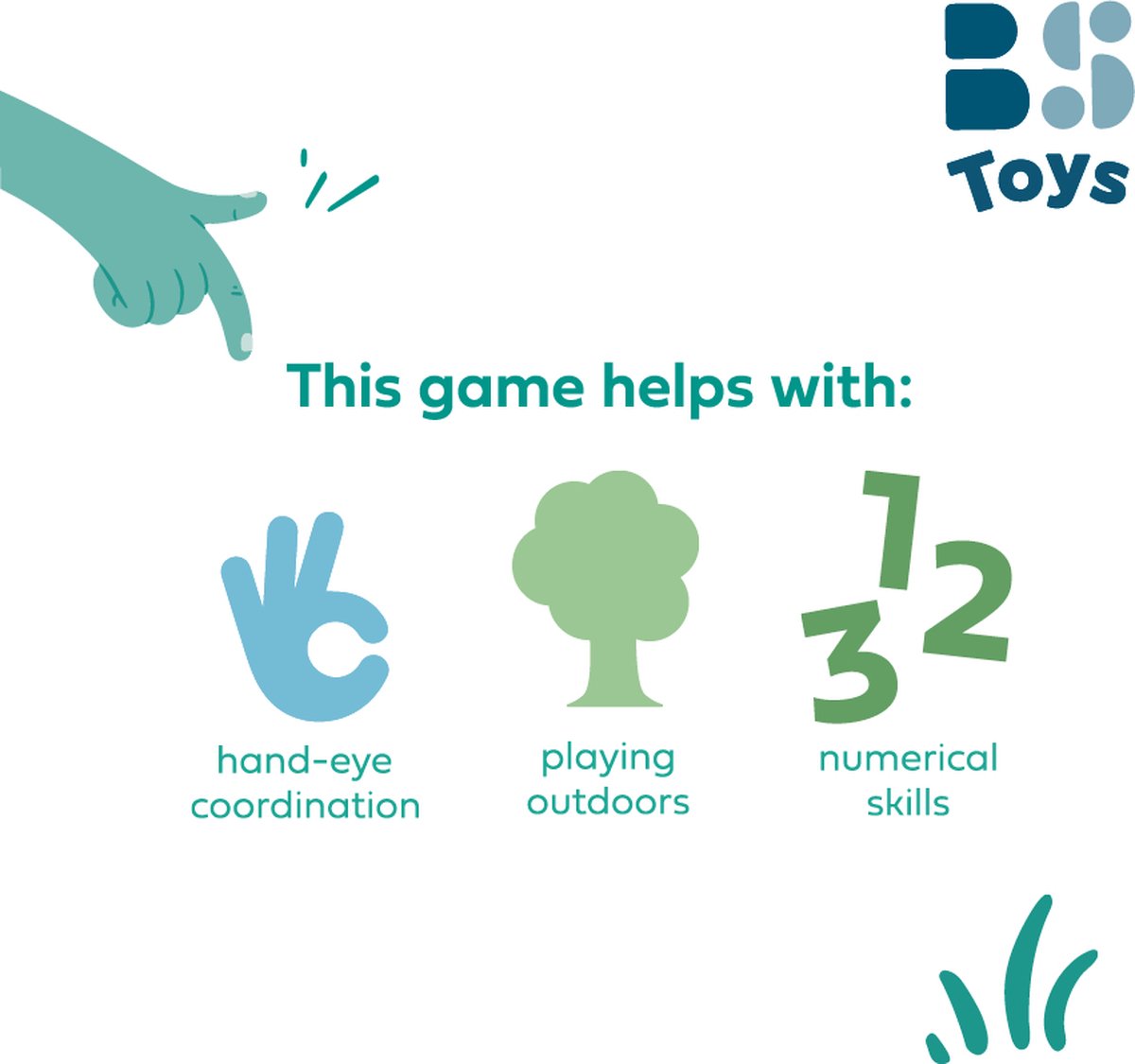 BS Toys Ringwerpen Werpspel - Buitenspeelgoed vanaf 4 jaar - Ring Gooien Speelgoed - Werpspel Kinderen - 5 ringen - Werpspel hout - Buiten speelgoed - Buitenspel - Buiten Spellen - Tuin Speelgoed - Houten speelgoed - Cadeau Kind — afbeelding 6