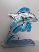 Dolfijnen beeld dolfijn als klok van Mayer Chess  27x27x7.5 cm
