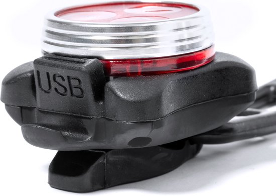 Fietsverlichting - Fietslampje - Koplamp fiets - Achterlicht - LED lampje - USB oplaadbaar - 2 stuks - Rood/wit — afbeelding 2
