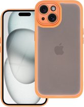 Case2go - Telefoonhoesje geschikt voor iPhone 15 - Back Cover - Variete Hoes - Oranje