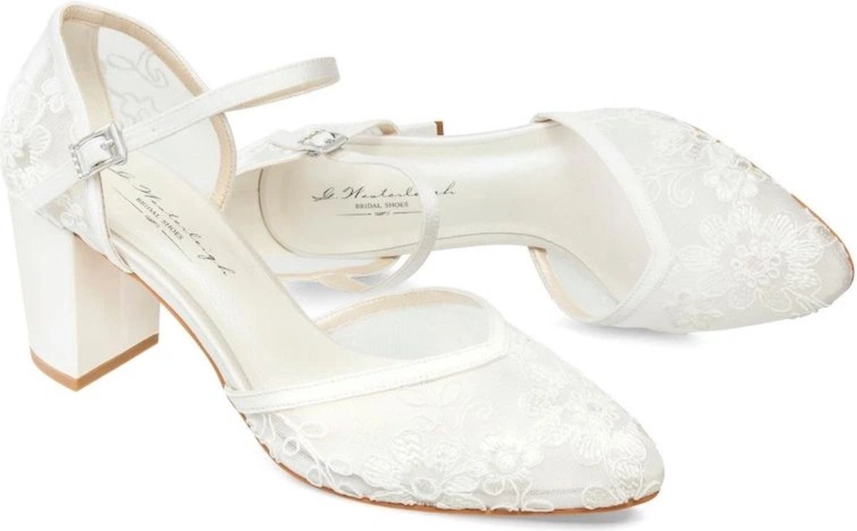 Miriam Bruidsschoenen Ivory Satin 36