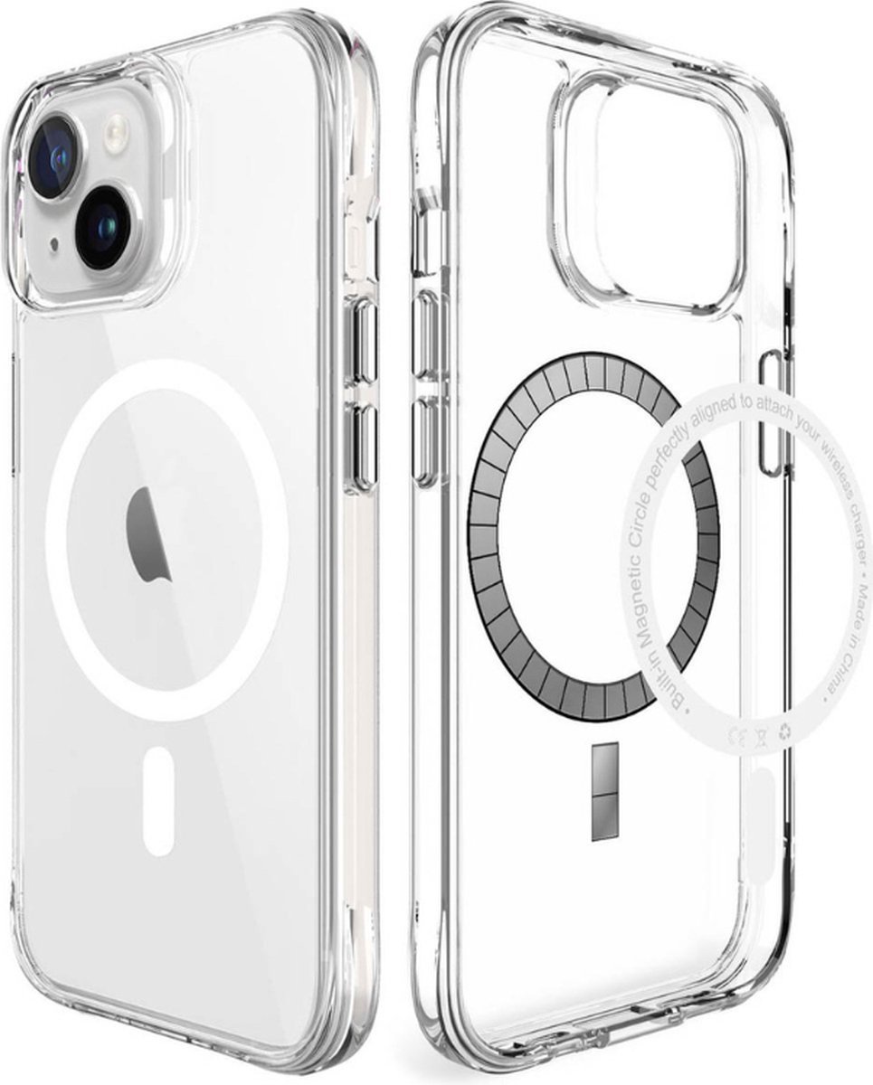Napolic hoesje geschikt voor iphone 15 - iphone magsafe case transparant