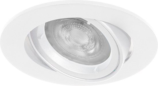 Ledmatters - Inbouwspot Wit - Dimbaar - 4 watt - 345 Lumen - 2700 Kelvin - Warm wit licht - IP21 Stofdicht
