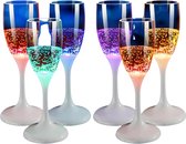 Clixify Wijnglazen - Lichtgevend LED - Wijnglas 6 stuks - Wijnglazen witte wijn - Flute - Wijnglazen set - Vervangbare batterij - Cocktail glazen - Martini glazen - Longdrinkglazen - Mojito glazen - Cocktailglazen set