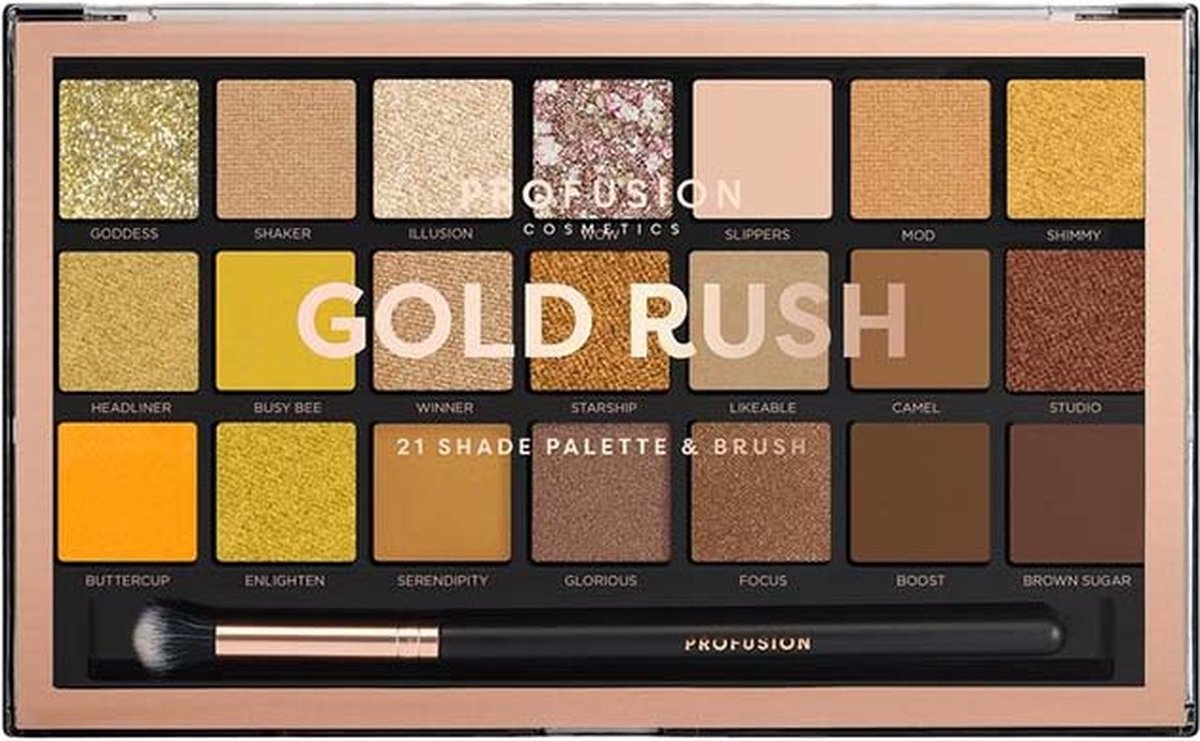 Profusion Oogschaduw Pro Artistry Palette - Oogschaduw Palette - Oogschaduw Primer - 21 Kleuren - Gold Rush