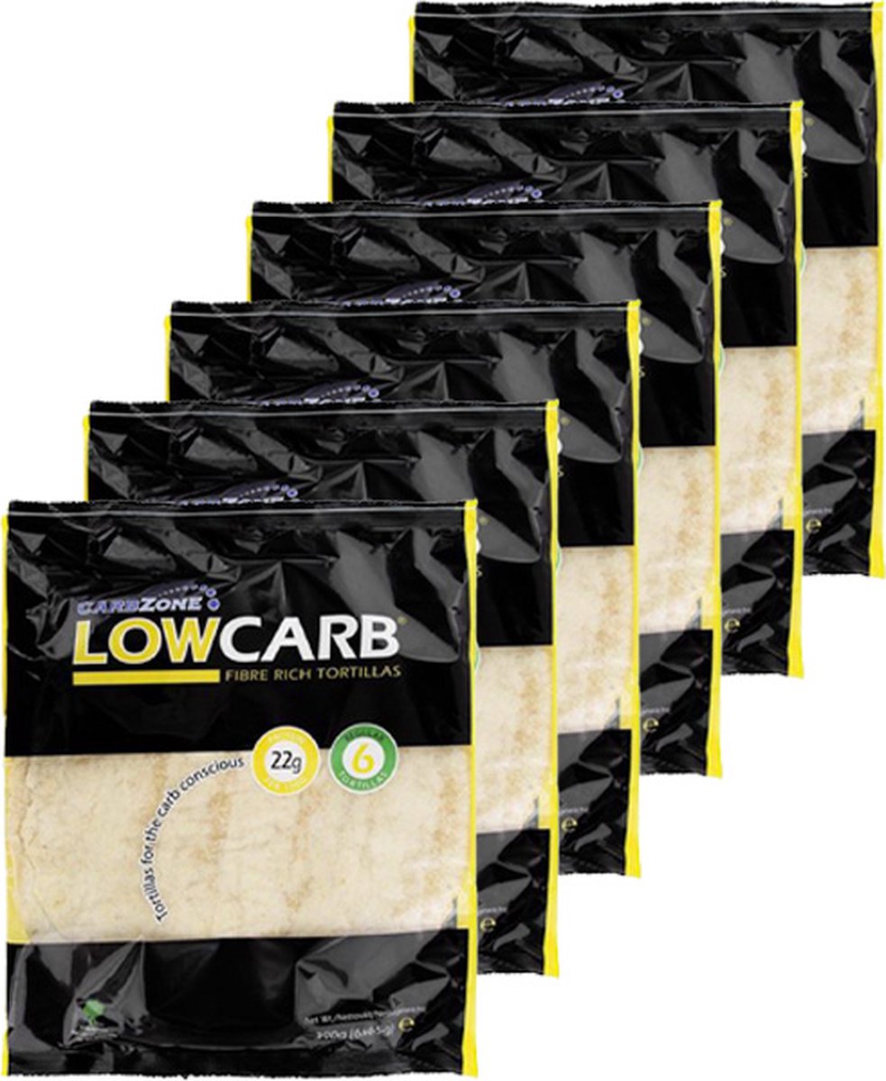 Goedkoopste Carbzone | Tortilla's | Large | 6 stuks | 6 x 65 g