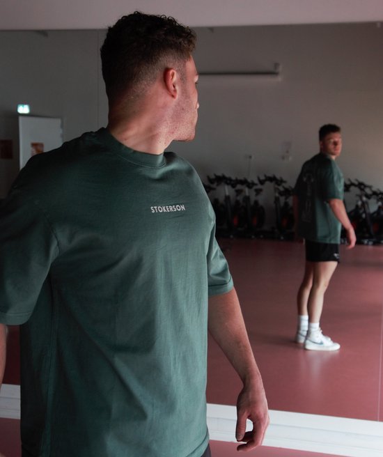 Stokerson - T-shirt (Sport) - Surdimensionné - Signature Vert - 100% Katoen - Gymwear