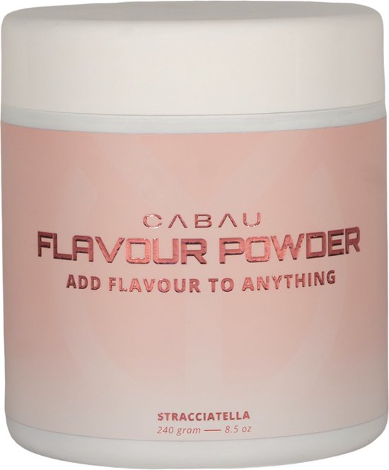 Cabau Flavour Powder - Straciatella - 300 gram - Voeg toe aan kwark, yoghurt of iets anders - Bepaal je eigen smaak - Laag in kcal - Met echte stukjes