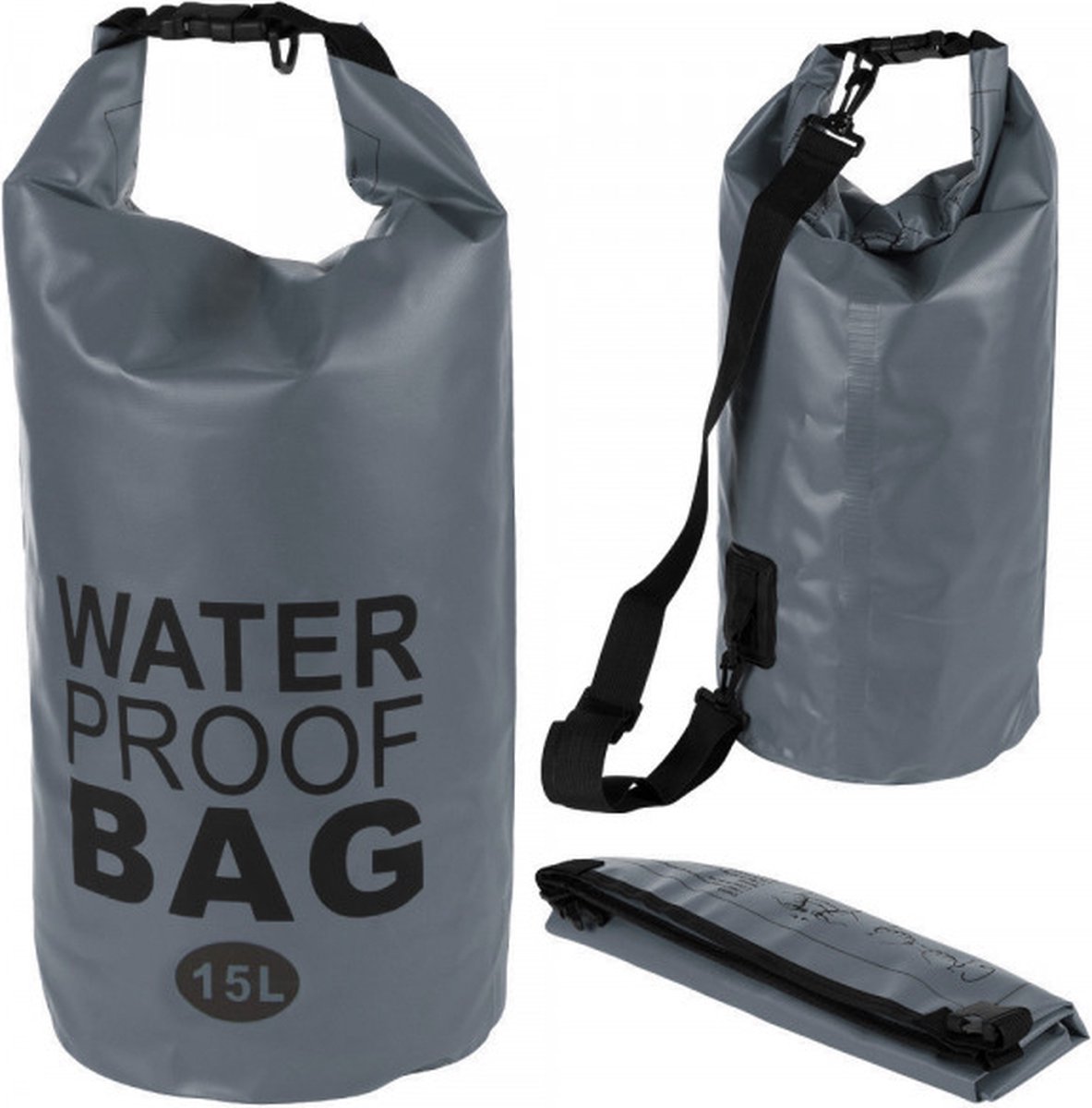 Tas Waterdicht waterdichte kajaktas 15l - Grijs