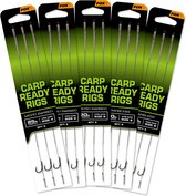 Carp Ready Rigs X3 Wide Gape Barbed Fox Karper Onderlijn