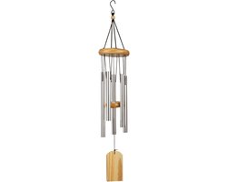 Windgong - Metaal - Aluminium buizen - Houten klepel - 53cm - Windchime