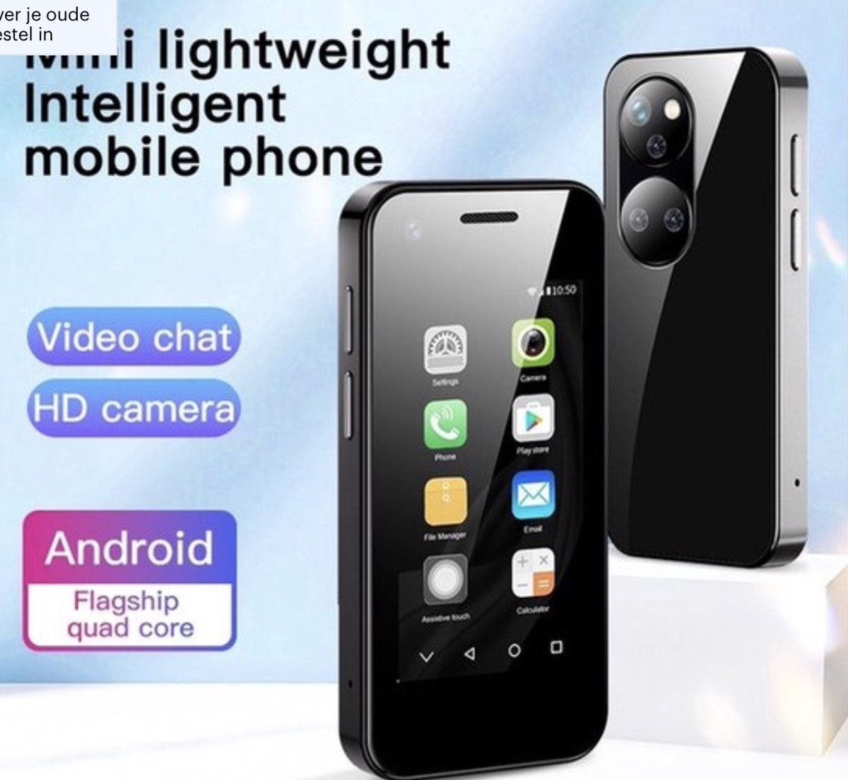 Valmoni Sport L8STAR Diminuto - Dual-SIM Mini Telefoon met Voice Wisselaar - Grijs Valmoni Sport L8STAR Diminuto - Dual-SIM Mini Telefoon met Voice Wisselaar - Grijs