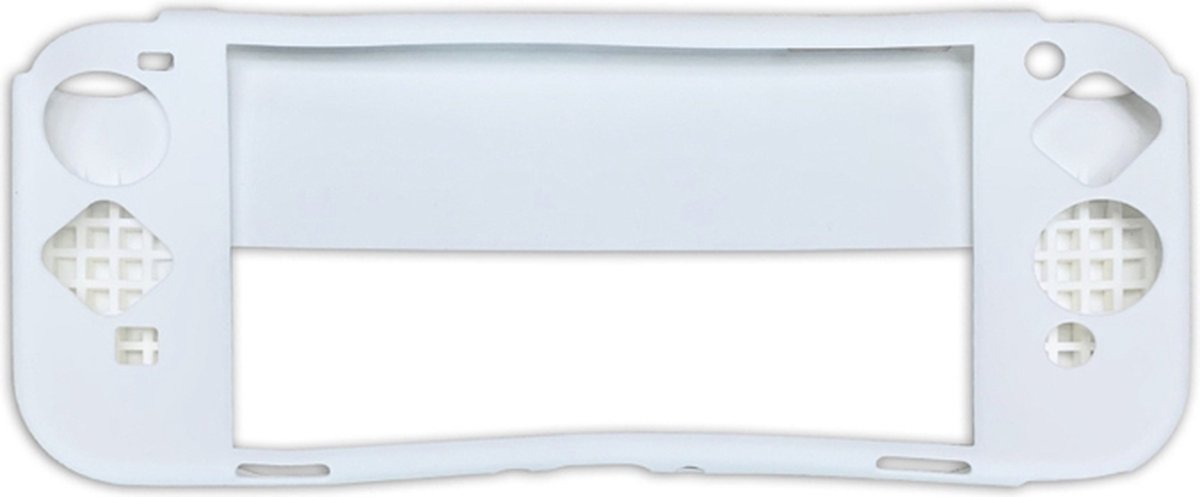 Silicone Bescherm/Grip Hoes Skin voor Nintendo Switch OLED - Wit