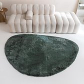Comfy Vloerkleed - Stone Tapijt - 110 x 160 cm - Mosgroen