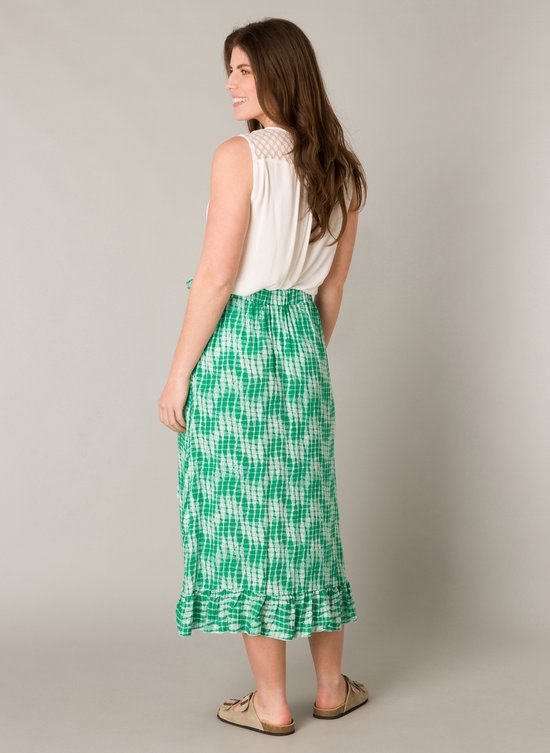 ES&SY Winstella Skirts - Green/Off white - maat 40