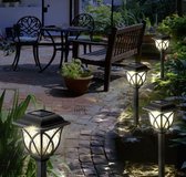 Set van 6 Warmwitte LED-Zonnelampen voor Tuin, IP65 Waterdicht - Decoratieve Solarverlichting voor Gazon, Looppaden, Landschap, Balkon - Energieklasse A++