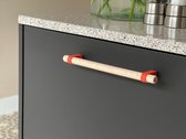 Home 3D - Hangreep Rood 96mm - Keuken handgreep - Kast handgreep - Duurzaam