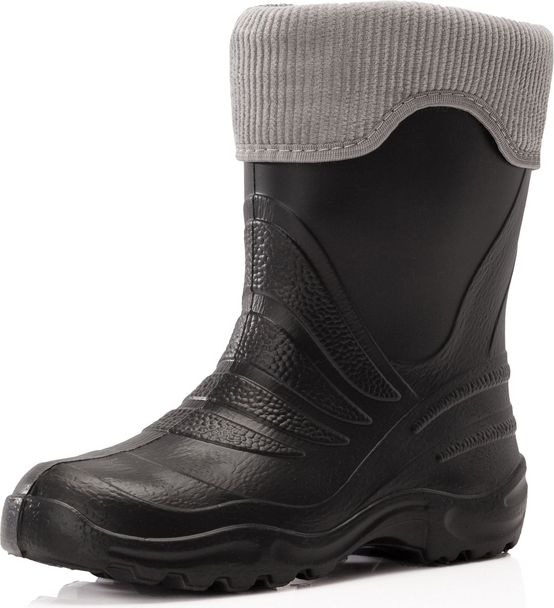 Ladeheid LA-LMG-861-Termix Dames Regenlaarzen - Rubber - Gevoerd - EVA - Waterdicht – Zwart/grijs – 24/25