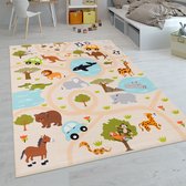 Paco Home Kindertapijt Laagpolige Vloerkleden Voor Kinderkamer Speelkleed Meerkleurig 100x200 cm