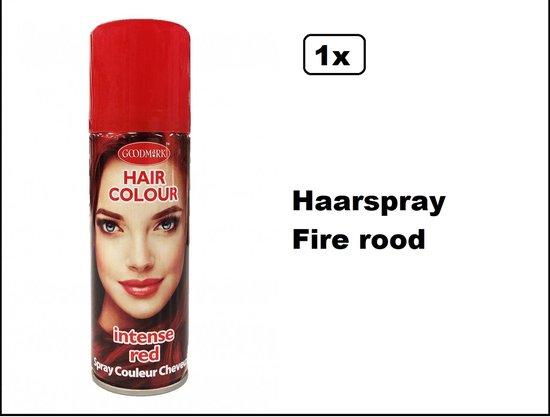 Foto: Haarspray fire rood 125 ml kleur festival thema feest party verjaardag carnaval