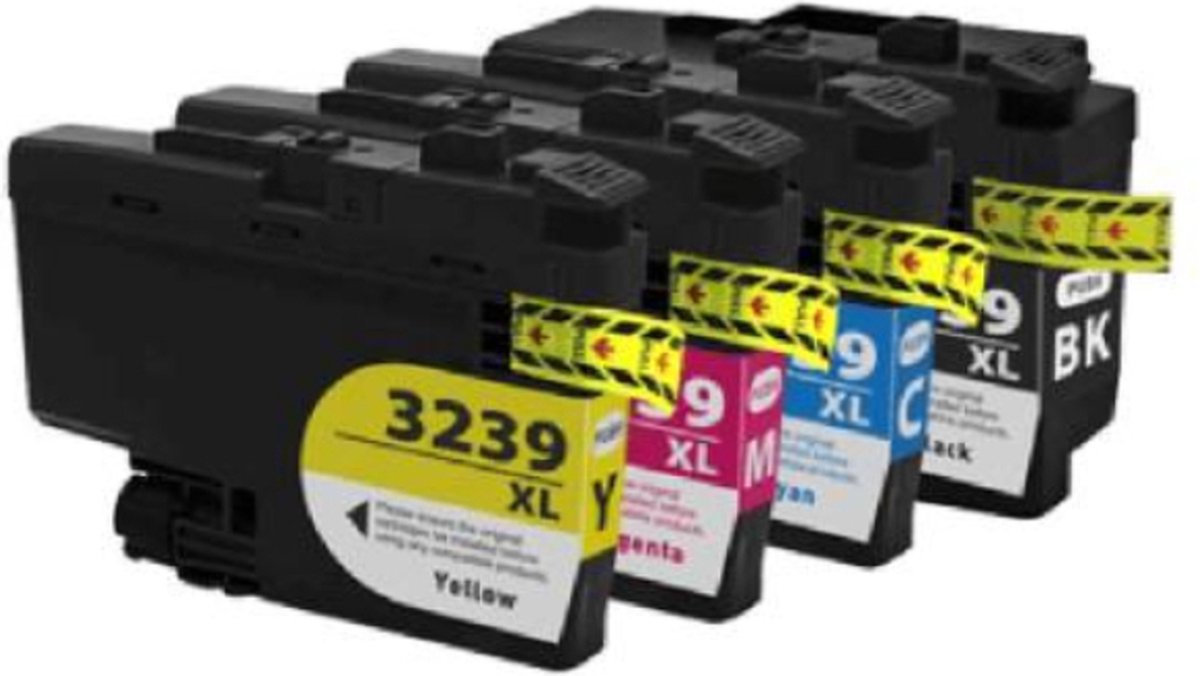 Inktcartridges Geschikt voor Brother LC3239 | Multipack van 4 stuks Geschikt voor Brother HL-J6000DW, HL-J6100DW, MFC-J5945DW, MFC-J6945DW, MFC-J6947DW