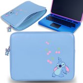 Stitch Disney Blauwe laptoptas/tablethoes 15,5 inch, hoes, etui 34,5x2x25,5 cm