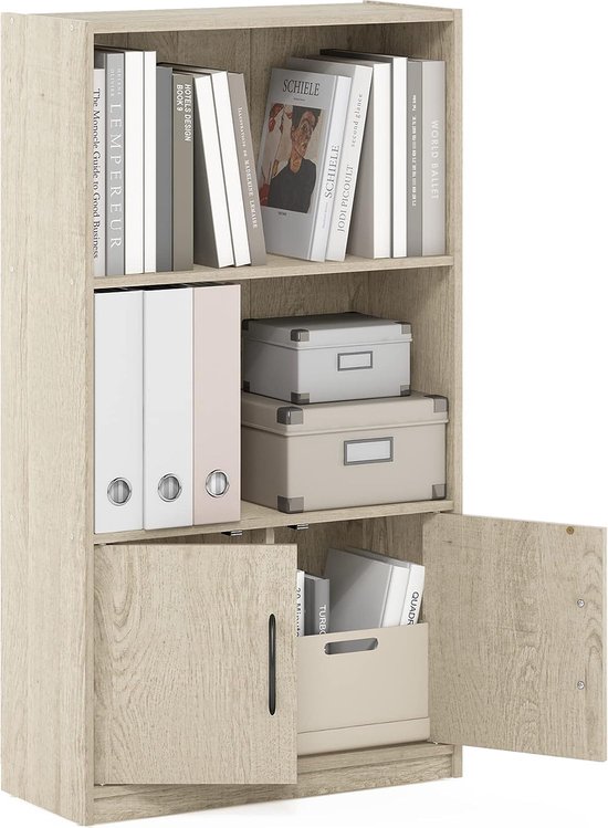 Stoere Bureauboekenplank – Kantelbare Boekenrek Voor Op Tafel, Perfect Als Organizer Voor Boeken En Kranten – Wit, Hout Of Donkerbruin