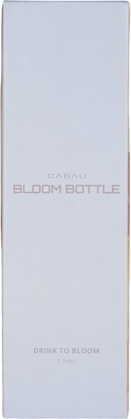 Cabau Bloom Waterfles / Drinkfles | 1 liter | Ice Blue | Handige drinktuit & unieke maataanduiding | BPA- & Lekvrij | Drinkfles met rietje volwassenen | Drinkfles volwassenen | Drinkfles 1 liter | Verschillende drinkflessen | Cadeau voor haar - Cabau Lifestyle