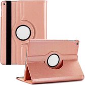 Hoes Geschikt voor iPad 2021 / 2020 / 2019 (9e/8e/7e Generatie / 10.2 inch) - 360 Graden Draaibare Bookcase - Roze Goud