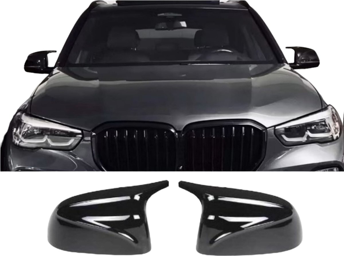 Spiegelkappen geschikt voor BMW G01 G02 G05 G07 X3 X4 X5 X7 Glanzend zwart