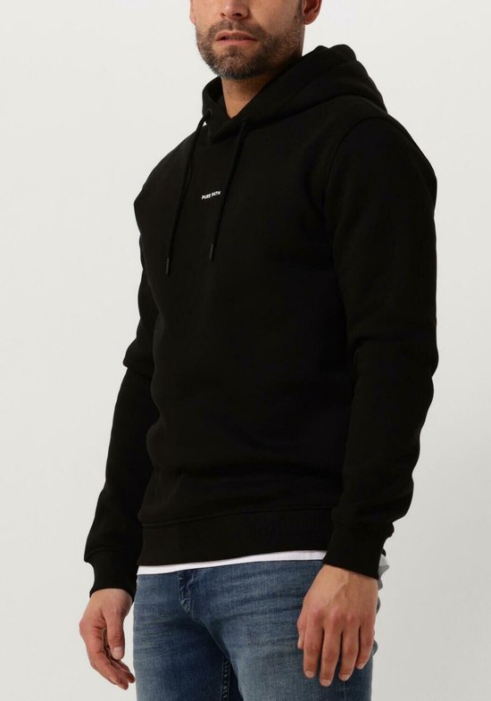PURE PATH Pure Logo Sweat à capuche Pulls & Pulls & Gilets Homme - Pull - Sweat à capuche - Cardigan - Zwart - Taille M