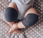 LOUZIR Luxe kniebeschermers kneepads voor baby en peuter - unisex 6-18 mnd - bescherming van knieën en kleding - 1 paar grijs
