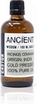Ancient Wisdom Biologische Castorolie uit India 100 ml - Castor Olie - Castor Oil - Stimuleert Haargroei, wenkbrauwen, wimpers en baard -Voedt en beschermt huid, haar en nagels - 100% Puur & Koudgeperst