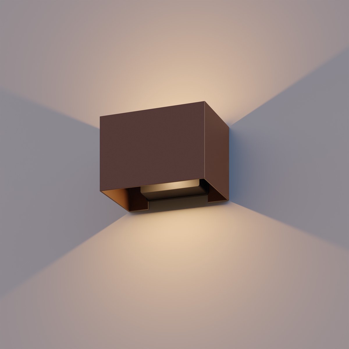 Bol.com Calex LED Wandlamp Venice - Rechthoek - Up & Down - Verstelbare Stralingshoek - 7W - Warm Wit Licht - Voor Binnen en Bui... aanbieding