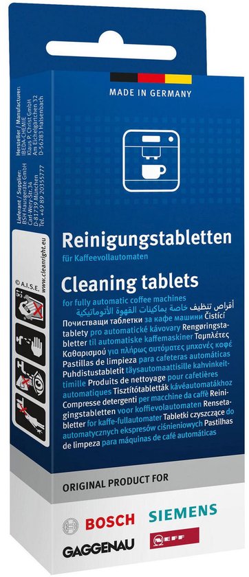Bosch TZ60001 /Siemens TCZ6001 - Reinigingstabletten - 10 Stuks