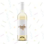 Etiquette de Vin | Vous serez grands parents avec motif - marron - bouteille de vin - autocollant - vinyle - annonce grossesse - bébé - enceinte - bébé en route - grands parents